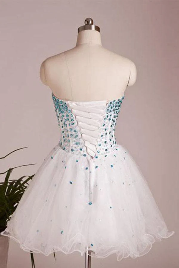 A Line Sweetheart Neck Short Prom Dresses Short Homecoming Dresses - Image 2
