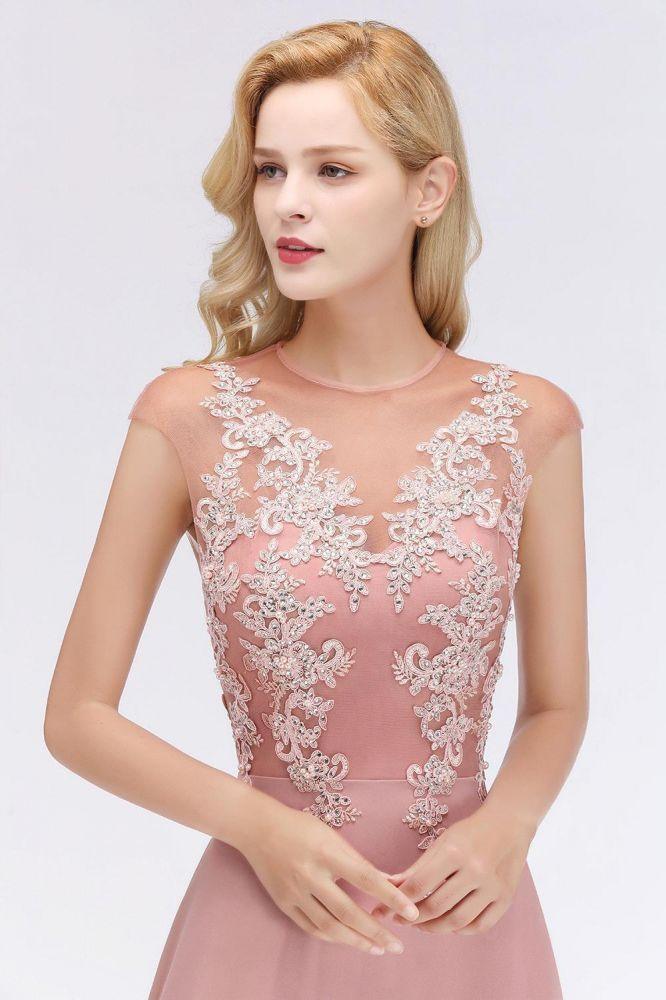 Charming Sleeveless Beadings Aline Evening Maxi Dress Cap Sleeves Bridesmaid Dress - Image 13