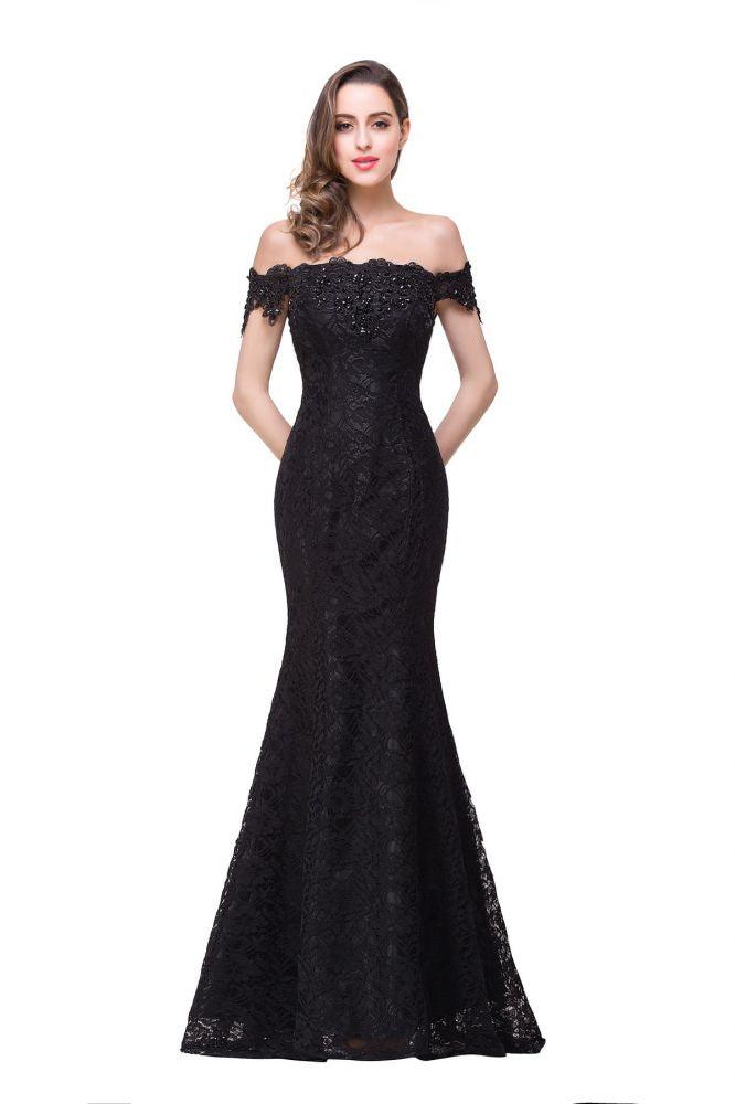 Floor-Length Mermaid Lace Off Shoulder Bridesmaid Dresses - Image 14