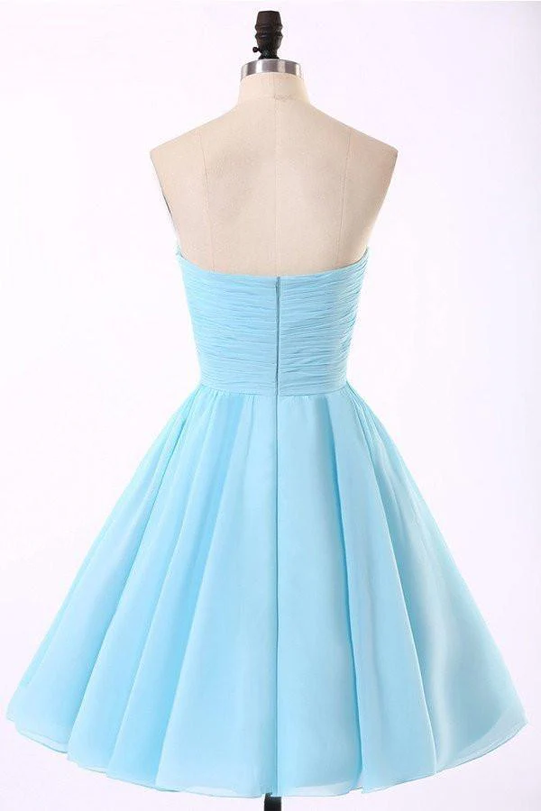 High Quality Chiffon Light Blue Homecoming Dresses - Image 2