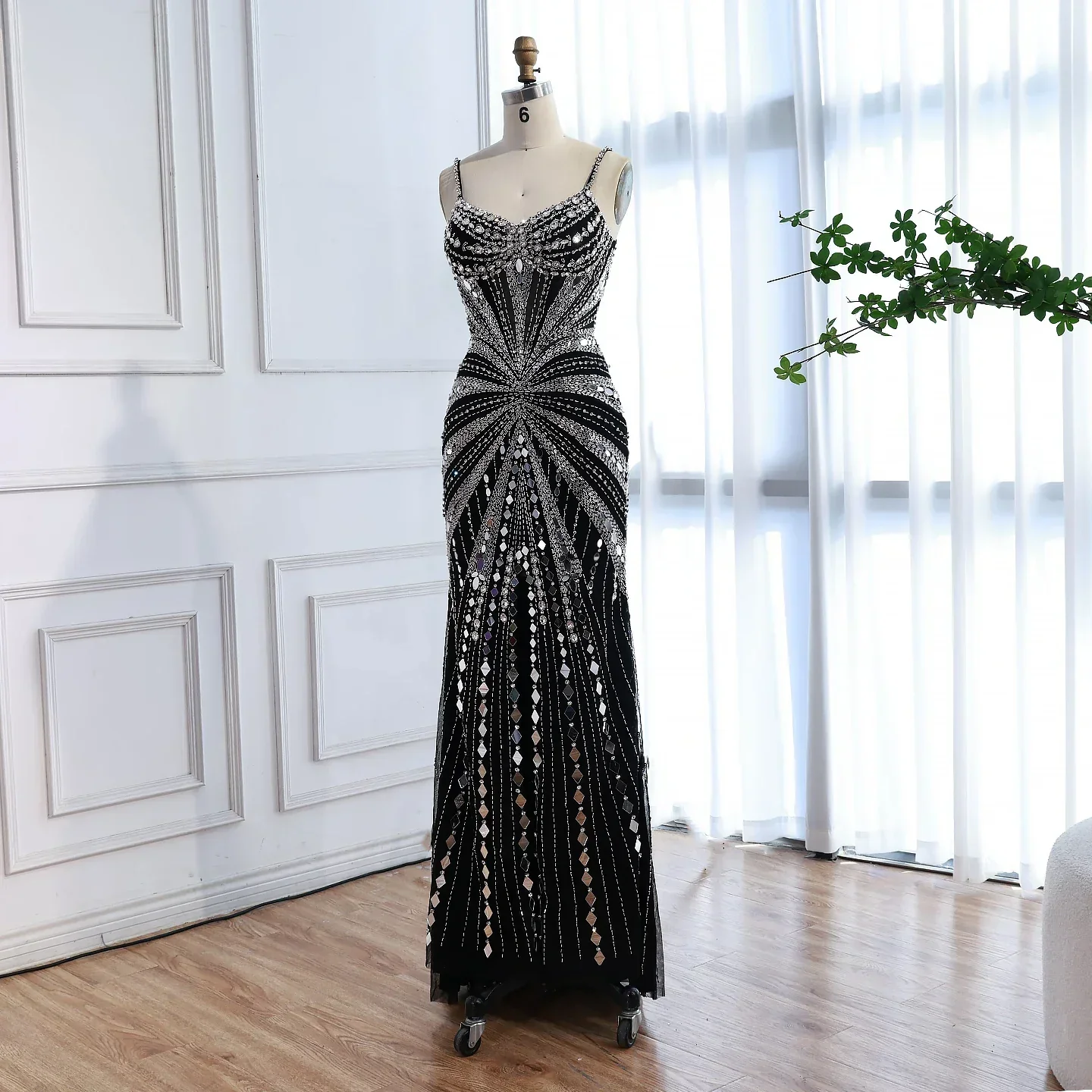 Luxury Nude Corset Beaded Mermaid Prom Dress LA72803A - Image 10