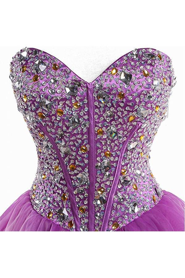 Purple Sweetheart Homecoming Dress Cocktail Dress Prom Dress - Image 5