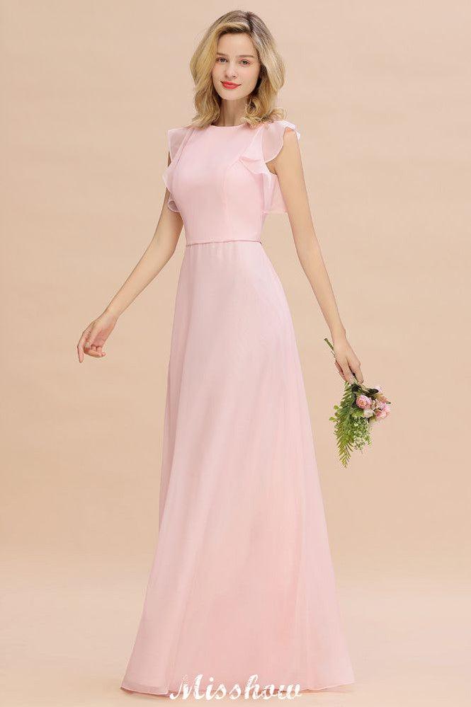 Romantic Sleeveless aline Bridesmaid Dress Garden Floor Length Simple Wedding Dress - Image 3