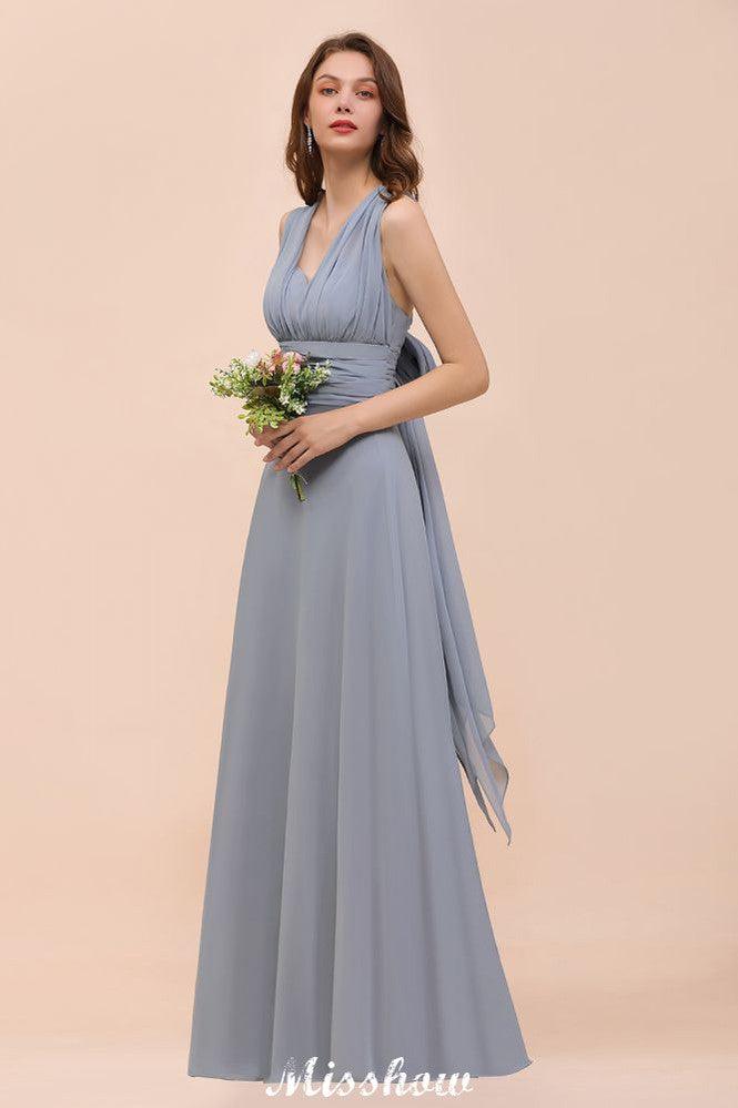 Sleeveless A-line Bridesmaid Dress Floor-Length Formal Dress - Image 3