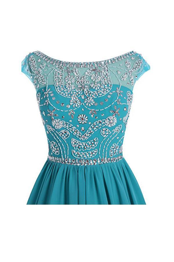 V-back Chiffon Short Prom Homecoming Dresses - Image 5